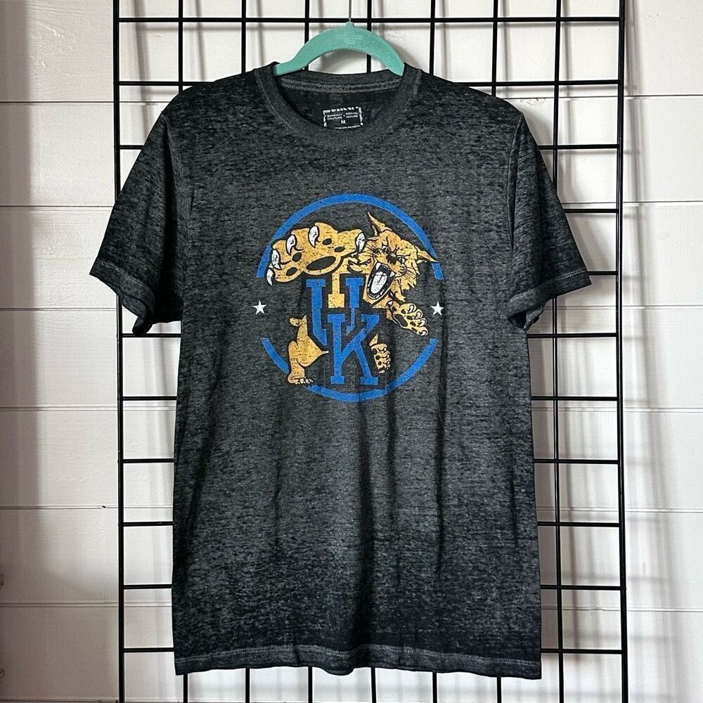 Kentucky Wildcats End Zone Boyfriend T-Shirt Womens M Charcoal Grey‎